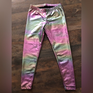 Girls Pants, Rainbow Metallic, Iridescent,‎ Size Small.